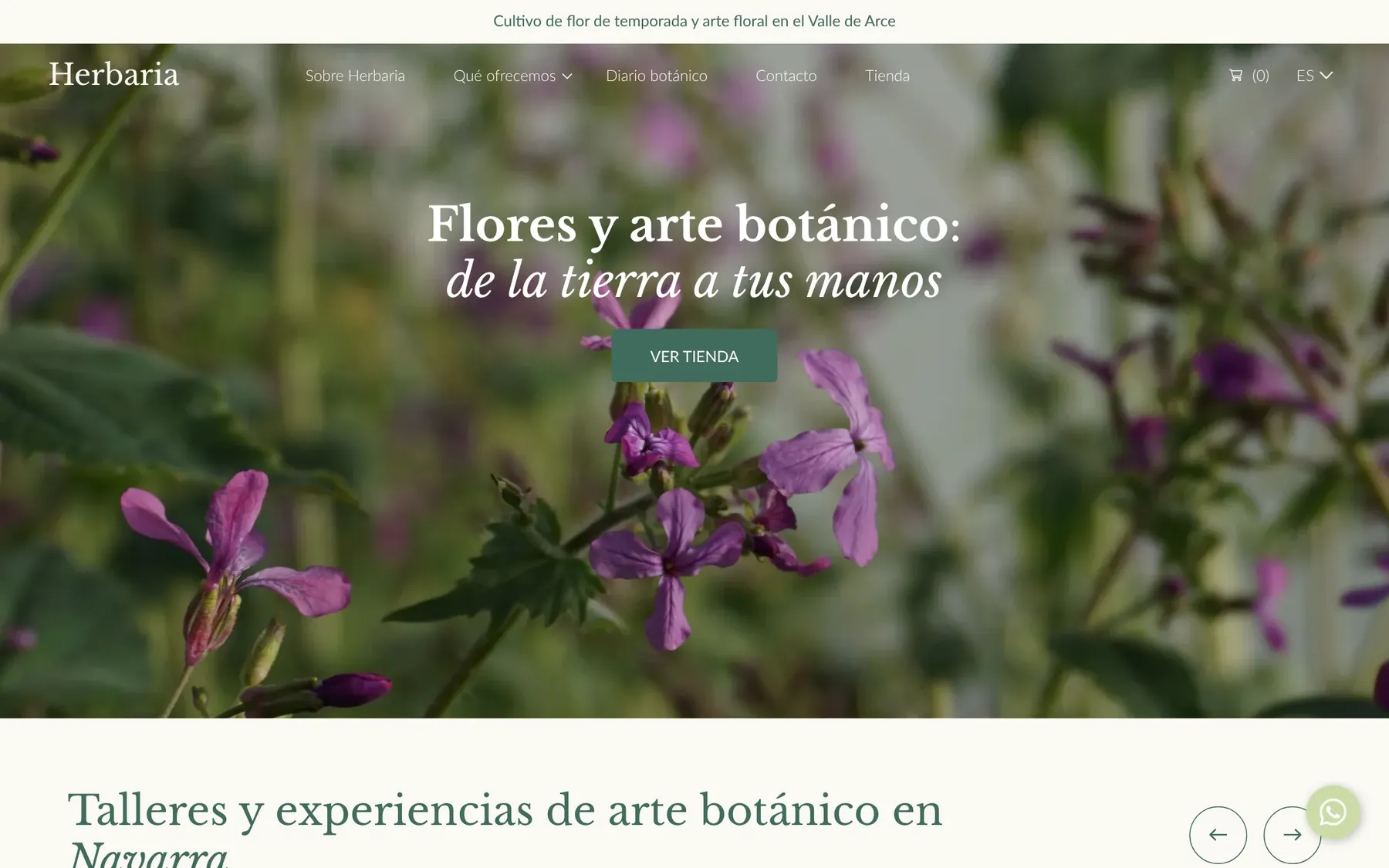 Portada de la tienda Herbaria Loreak