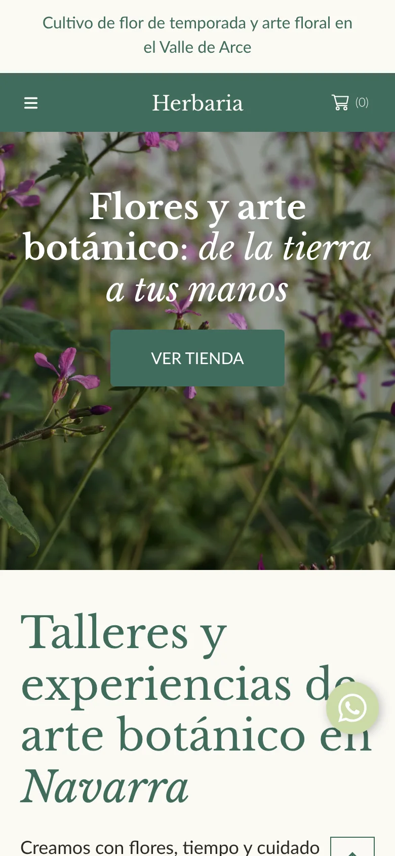 Portada de Herbaria en móvil